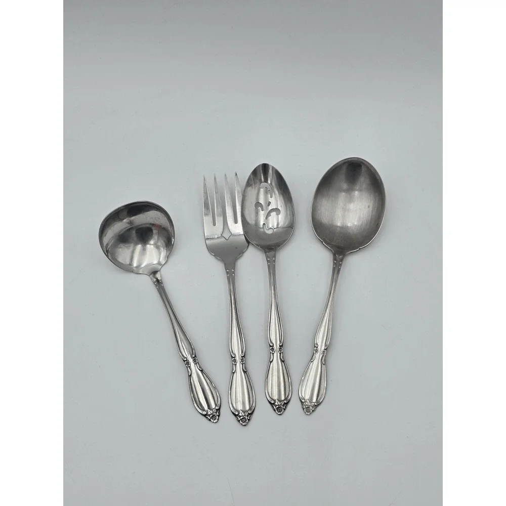Oneida Chatelaine Set 4‎ Serving Pieces Spoon Community Stainless Flatware